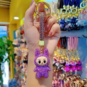 NWT Labubu Blingy Gold Keychain/ Bag Charm